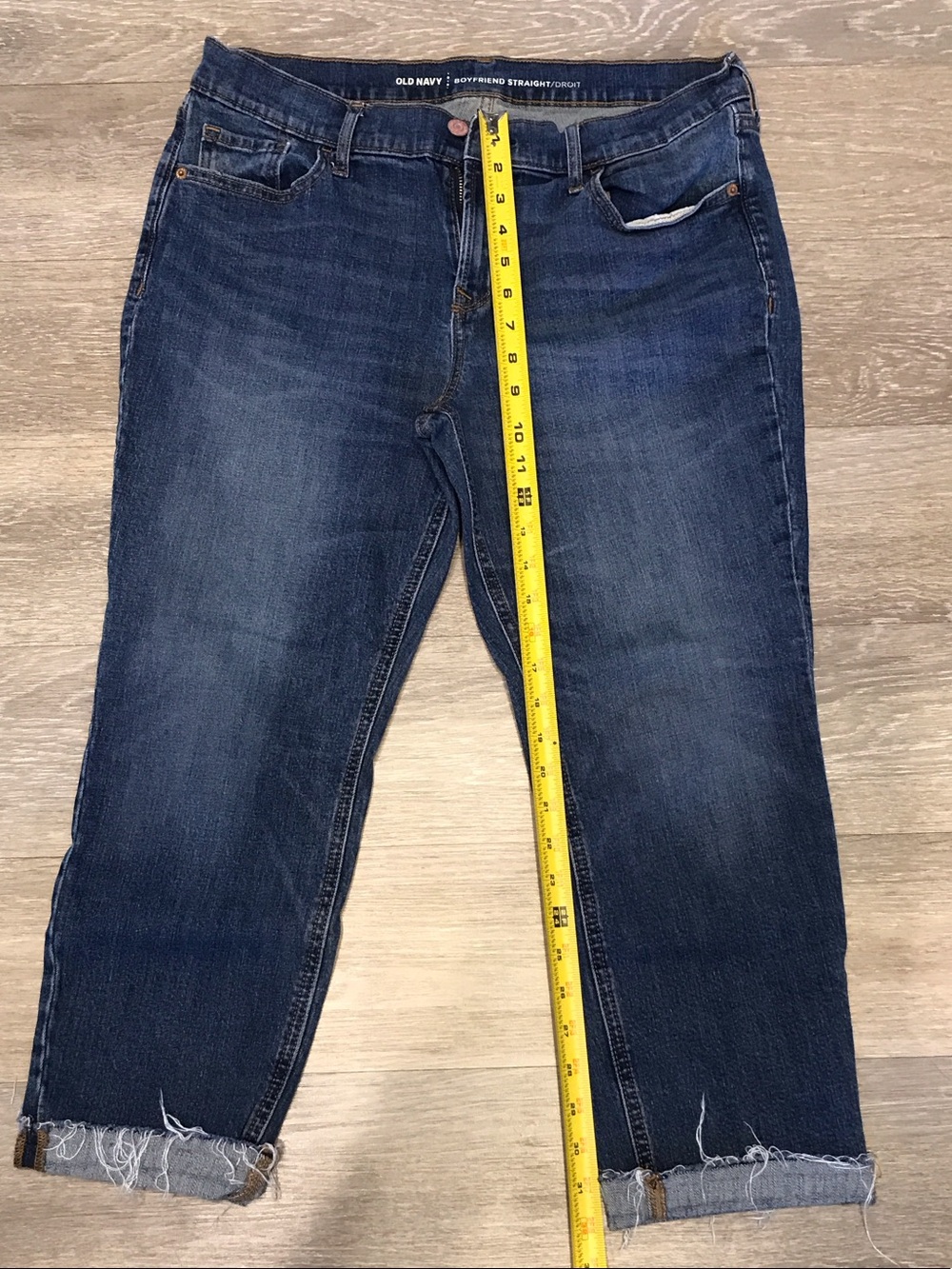 Old Navy Women's Dark Blue Boyfriend Ankle Jeans
